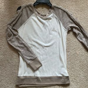 Women’s Miss Me cold shoulder sweater